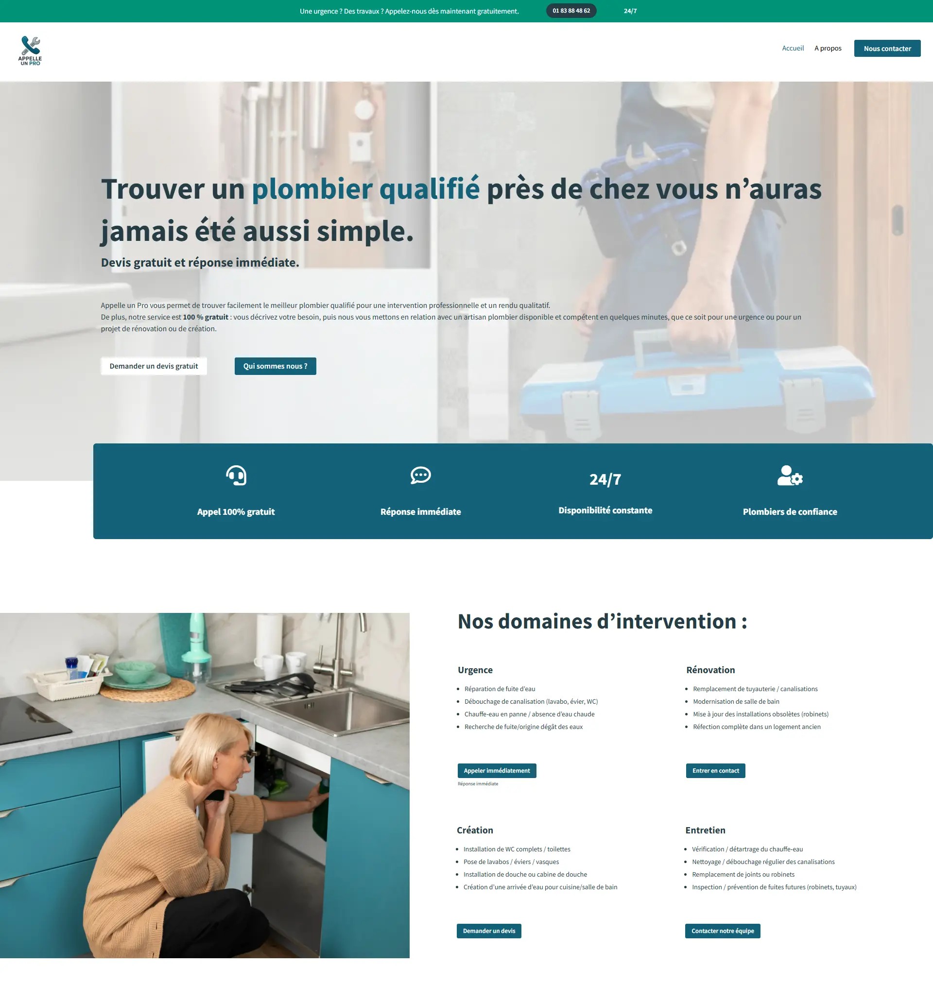 Exemple de site internet travaux rénovation Agence Wiirank Beauvais