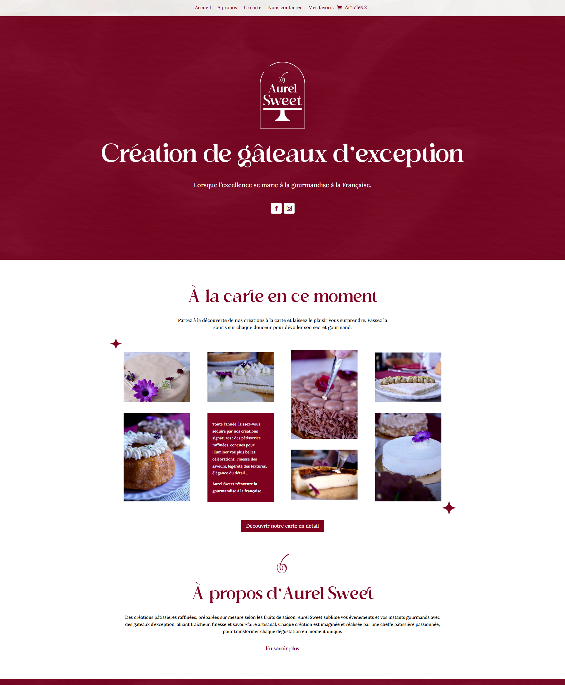 Exemple de création de site internet patissiere Agence wiirank beauvais