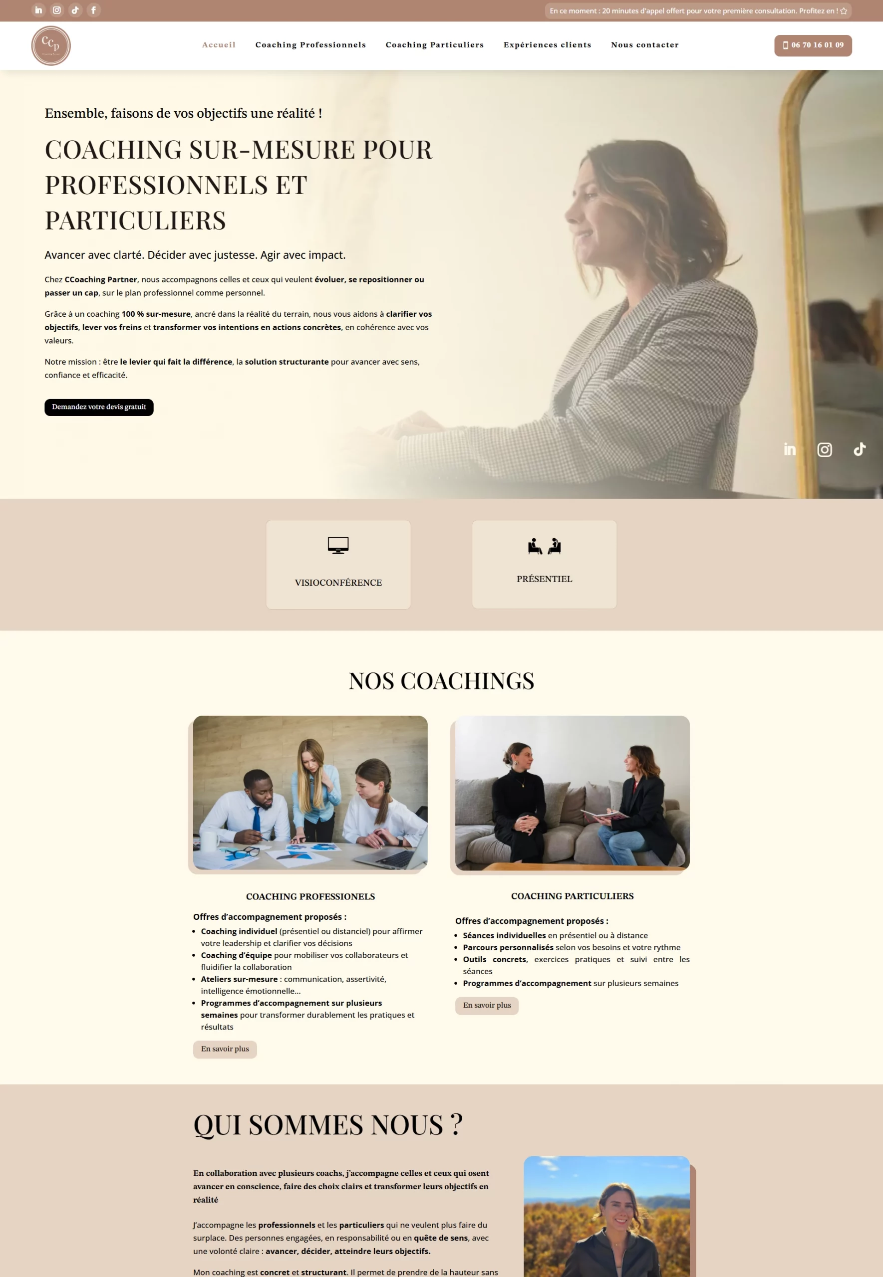 Création de site internet pour salon de massage shiatsu Agence Wiirank Beauvais