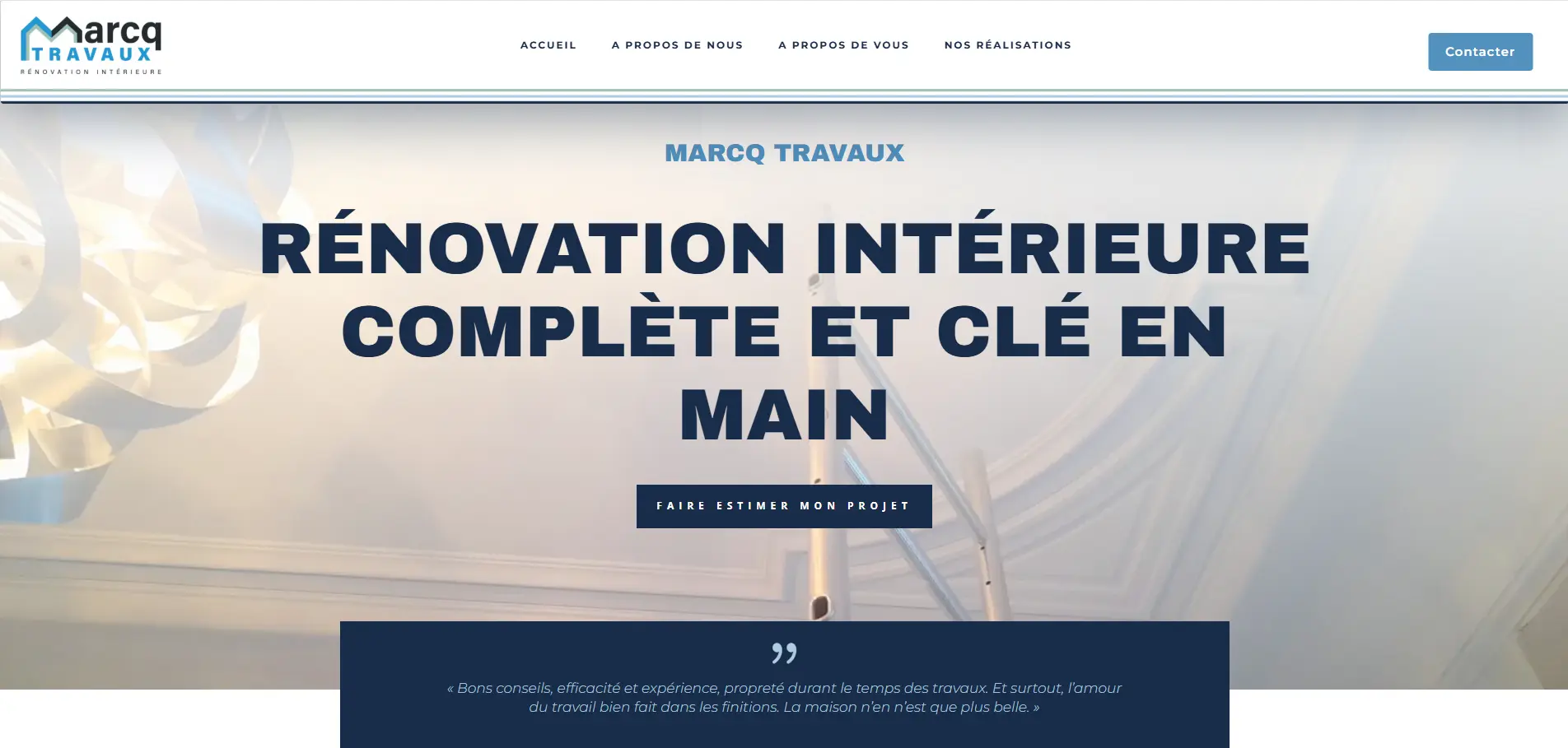 Création de site internet pour entreprise de travaux