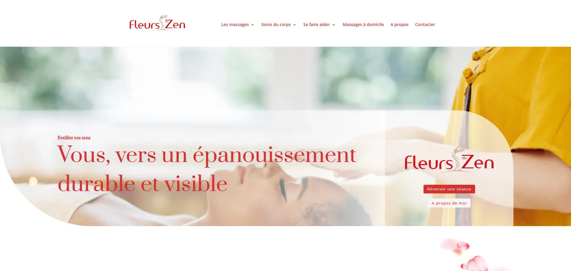 Création de site internet pour masseuse
